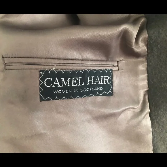 Man’s Sport Coat Camel Hair Grey-Brown Large Fabric Scotland Made USA Orig Owner - Picture 5 of 16